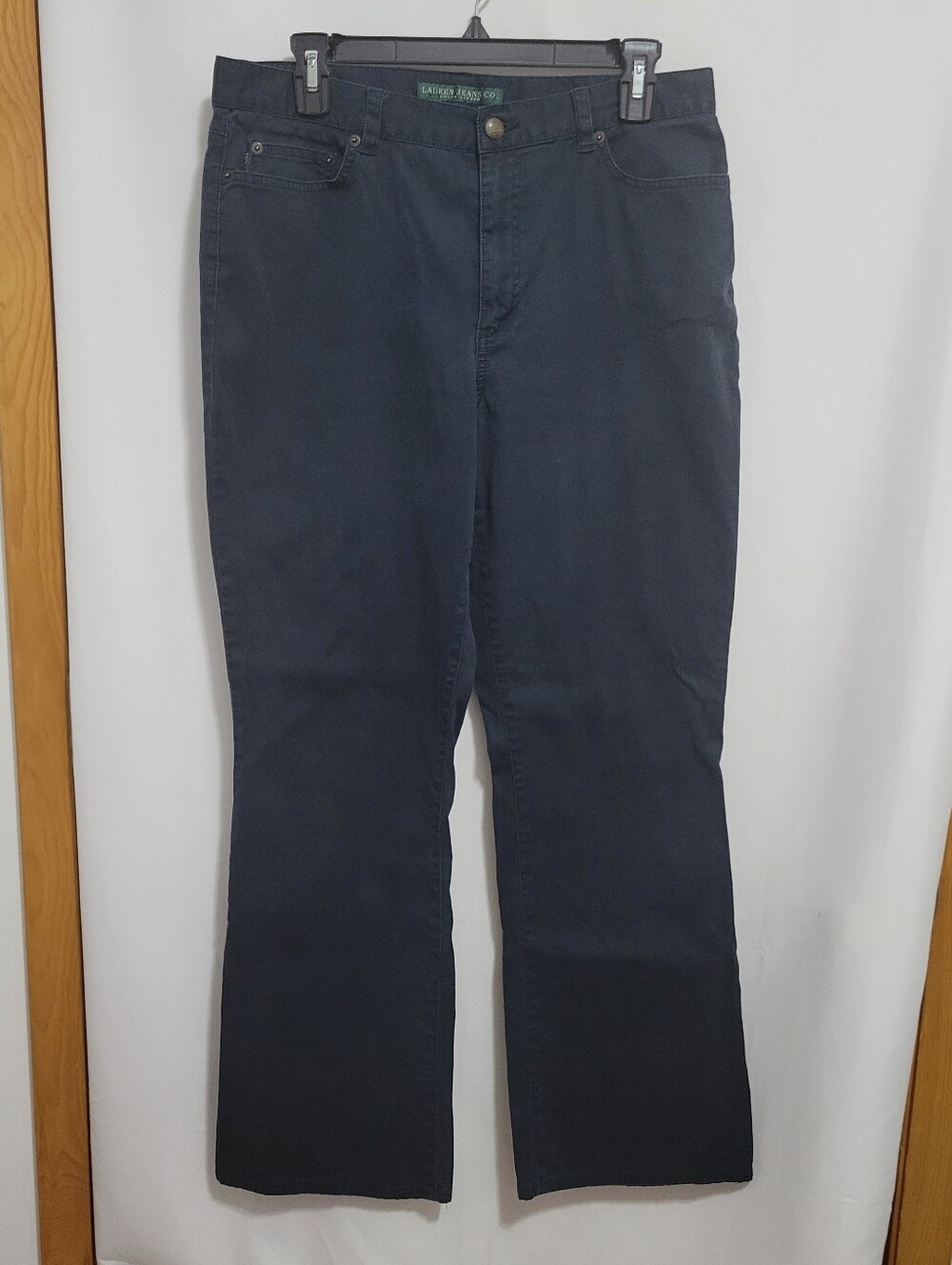 Lauren Jeans Co. Ralph Lauren Navy Blue Straight Leg Pants-5 Pocket Design. Sz12